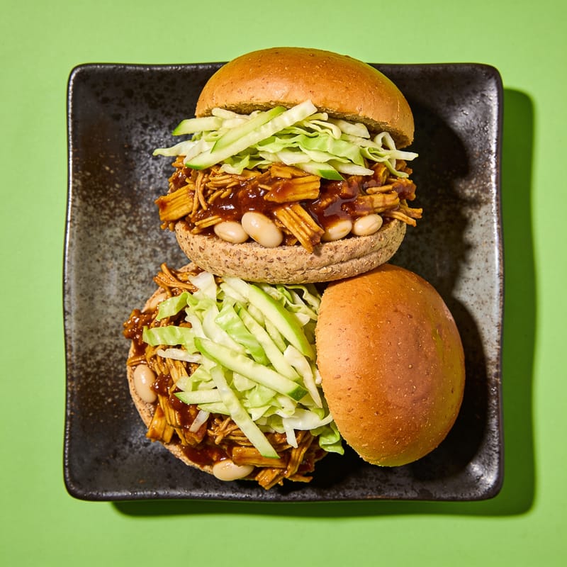 BBQ Jackfruit Sliders with Slaw