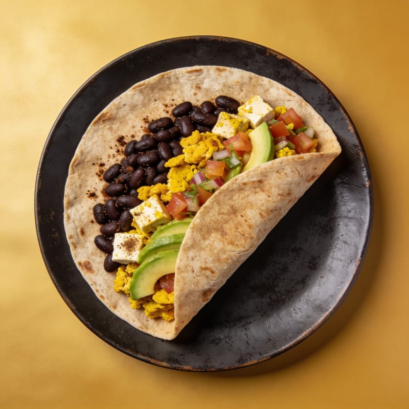 Black Bean Breakfast Burrito