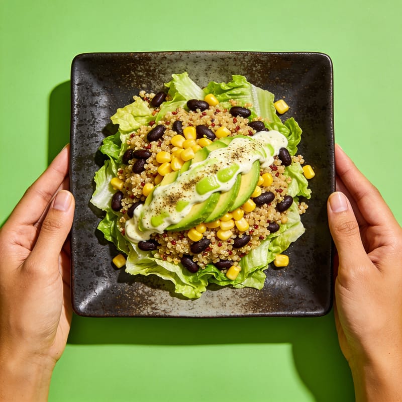 Black Bean Quinoa Taco Salad