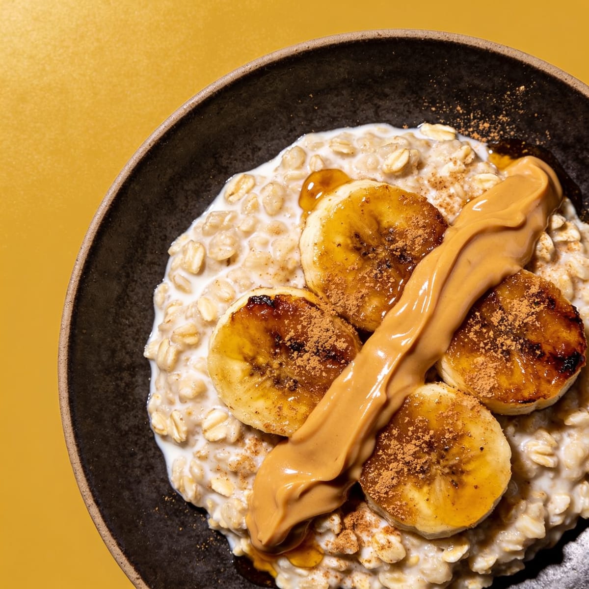 Caramelized Banana Peanut Butter Oatmeal