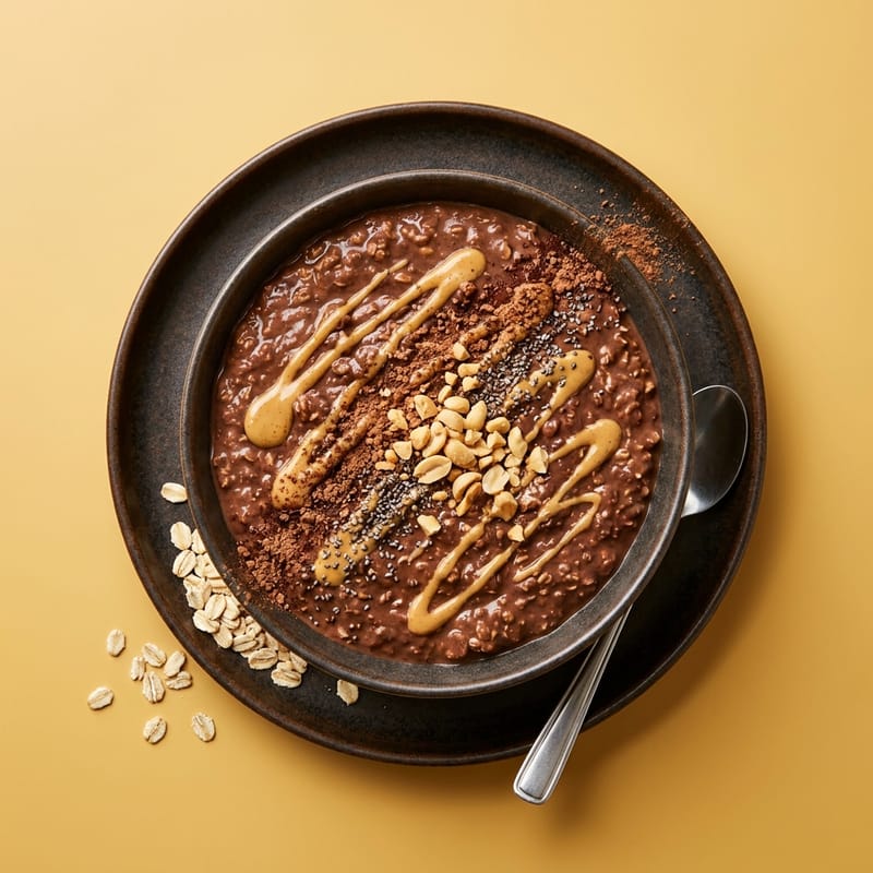 Chocolate Peanut Butter Overnight Oats
