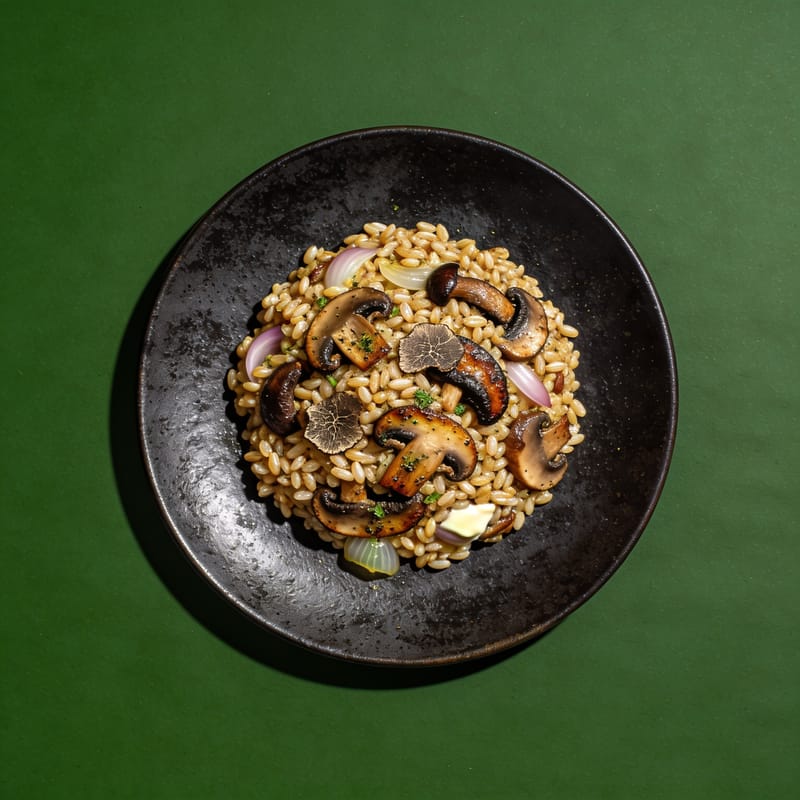 Farrotto with Wild Mushrooms