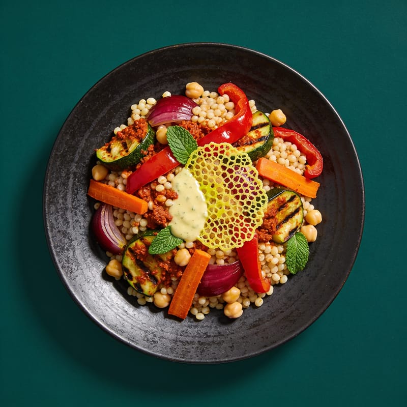Harissa Roasted Vegetable Pearl Couscous