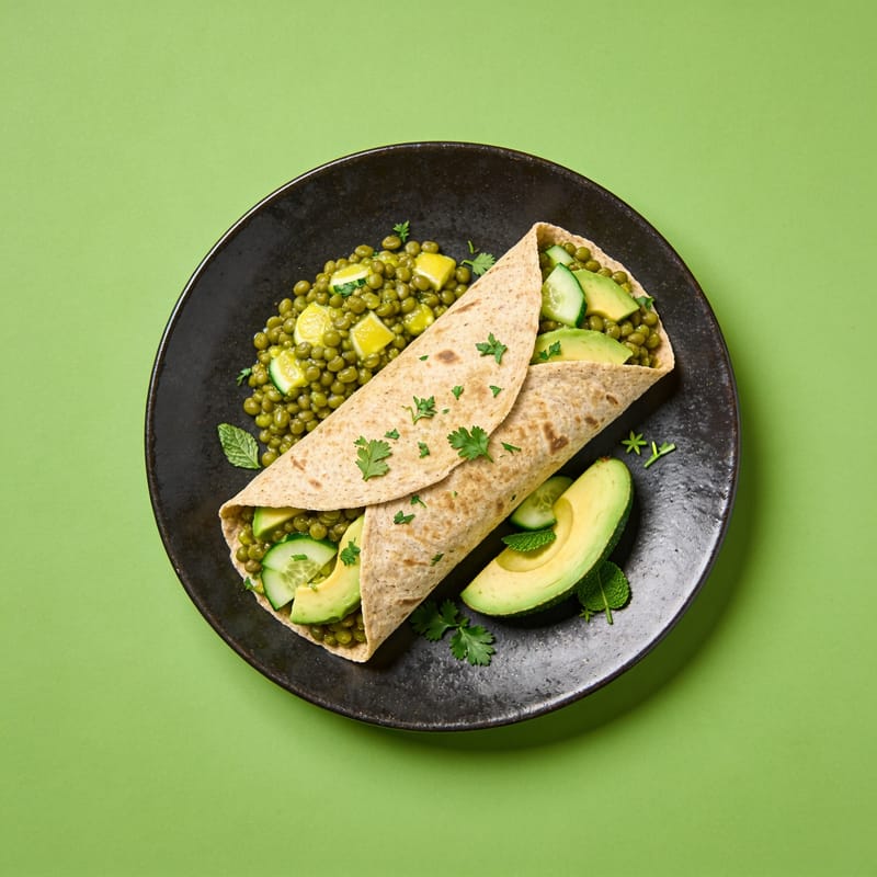 Herbed Lentil Avocado Wrap