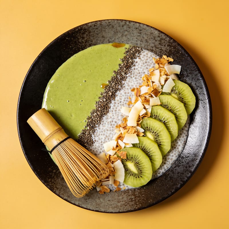 Matcha Coconut Chia Parfait