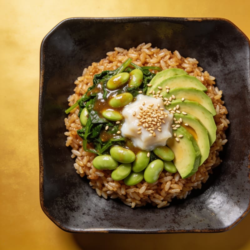 Morning Miso Avocado Rice Bowl
