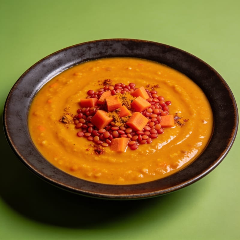 Moroccan Carrot & Red Lentil Soup