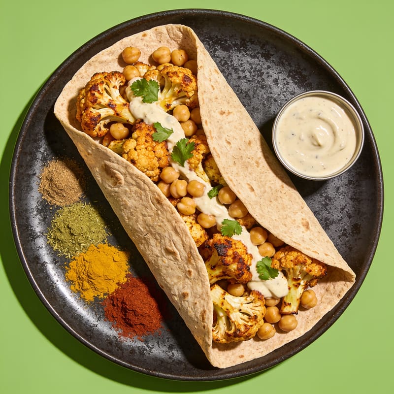 Cauliflower Shawarma Wrap