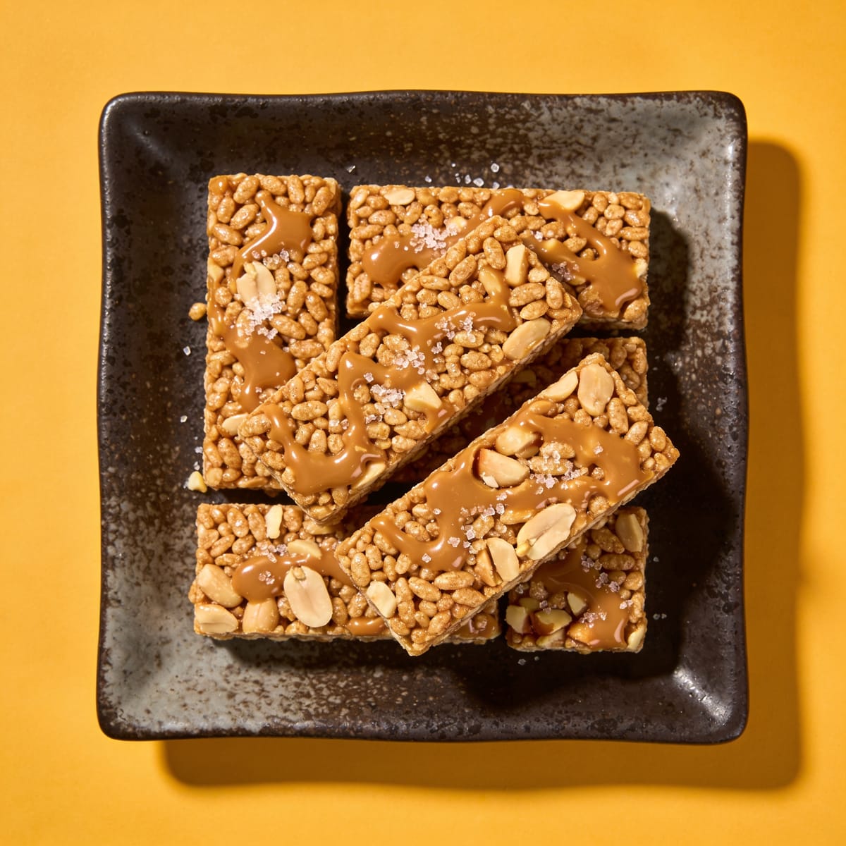 Salted Peanut Crispy Bars