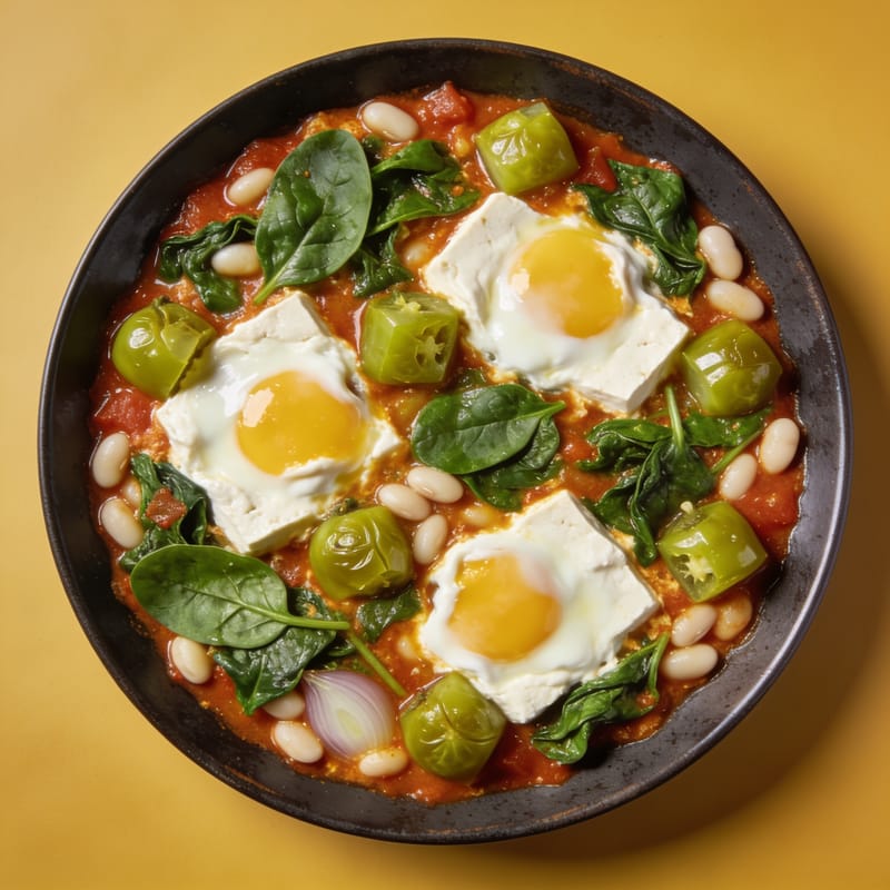 Green Shakshuka with Silken Tofu