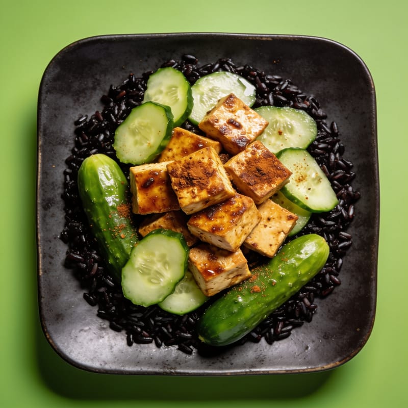 Smashed Cucumber & Five-Spice Tofu Bowl
