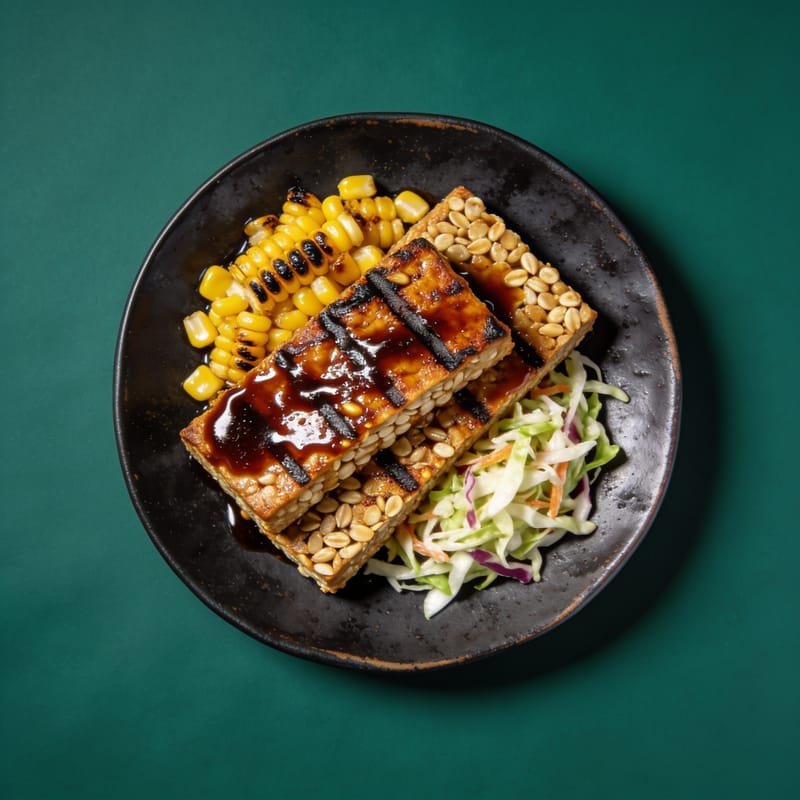 Smoky Maple Tempeh Ribs