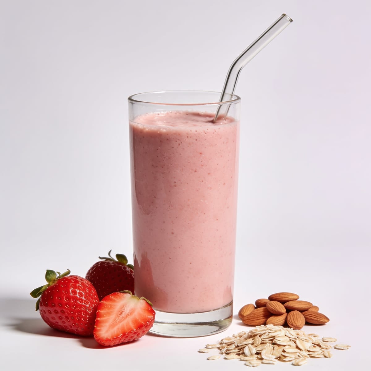 Strawberry Almond Milkshake Smoothie